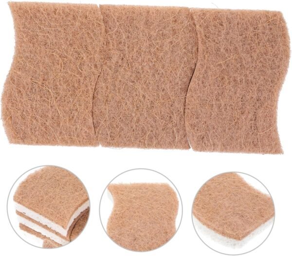 TIDTALEO 9pcs Kitchen Dish Sponge Wok Sponge Dishwashing Scrubber Natural Dish Sponge Dish Scrub Sponges Dishwashing Sponges Natural Kitchen Sponges Kitchen Cleaning Sponges Work on Sisal - Image 7