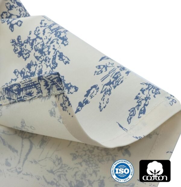 COTTON CRAFT Kitchen Towels - 100% Cotton 4 Pack French Country Toile Dish Towel - Decorative Tea Towel - Soft Hand Towel - Absorbent Dish Towels for Drying Dishes - Reusable Dish Cloth - 16x28 - Blue - Image 5