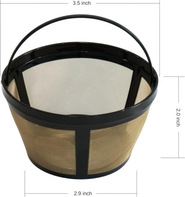 Reusable Coffee Filters 4-6 Cups,Fits most 4-6 cup basket-style other standard-size coffeemakers,Replaces your paper Coffee Filters,BPA Free (1-PACK) - Image 5
