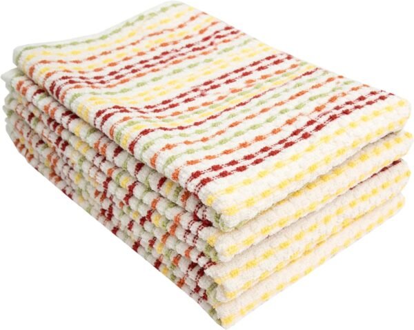 Ritz Pebble Bar Mop Towels: Highly Absorbent & Super Soft - 100% Cotton, Durable and Super Absorbent Kitchen Bar Towels for Wiping Tables and Counters, 4-Pack, Fall
