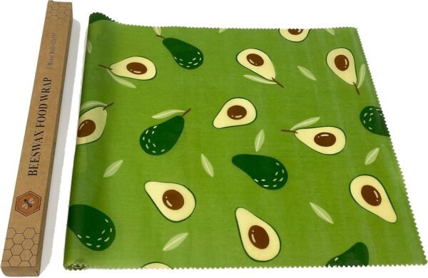 UGOS Organic Beeswax Food Wraps Roll - Reusable Bees Wax Paper Wrap (Green Avocado)
