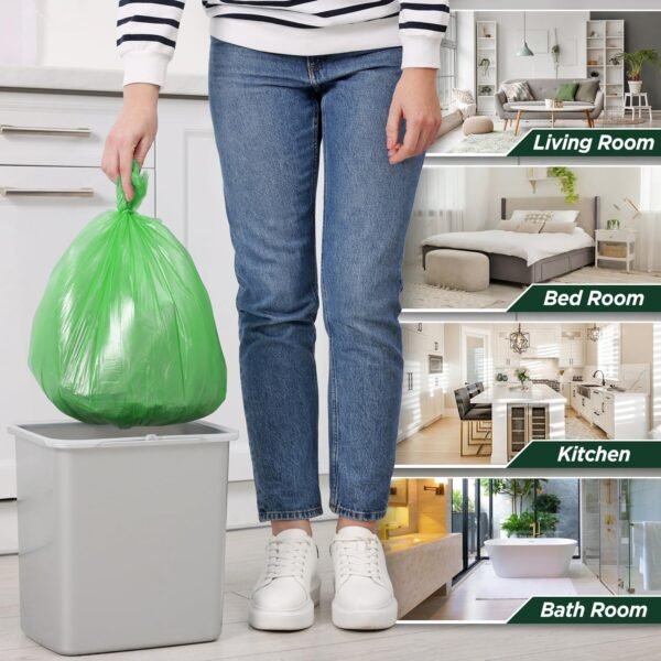 ToughBag 13 Gallon Trash Bags (100 Count) - Kitchen Trash Bags, Green Recycle Bags 13 Gallon - Image 6