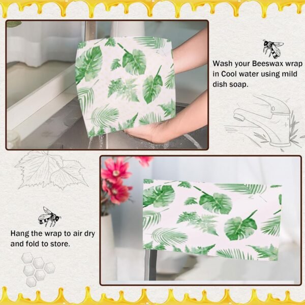 Reusable Beeswaxs Food Sealers 3 Pieces Set Fashionable Kitchen Supplies Home Accessory For Organization Daily Use - Image 6