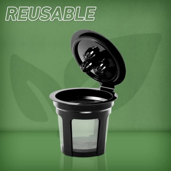 Reusable Coffee Filter for Ninja Dual Brew Coffee Maker, 3 Pack K Cup Reusable Coffee Pods and 2 Pack Coffee Maker Filter for Ninja Dual Brew Coffee Maker Ninja CFP301 CFP307 Coffee Maker - Image 3