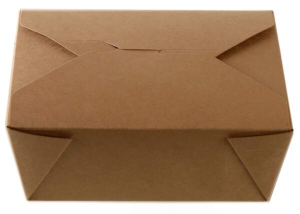 [25 Pack] Take Out Food Containers 45 oz Kraft Brown Paper Take Out Boxes Microwaveable Grease Resistant - to Go Containers - Restaurant, Catering, Food Truck - Recyclable Lunch Box #8 by EcoQuality - Image 3