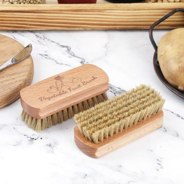 SEPGLITTER Vegetable Brush,2 Veggie Wash Brushes Potato Brush Cleaning Brush for Potato Carrot Cucumber and Fruits Vegetable Brush Scrubber for Food - Image 5