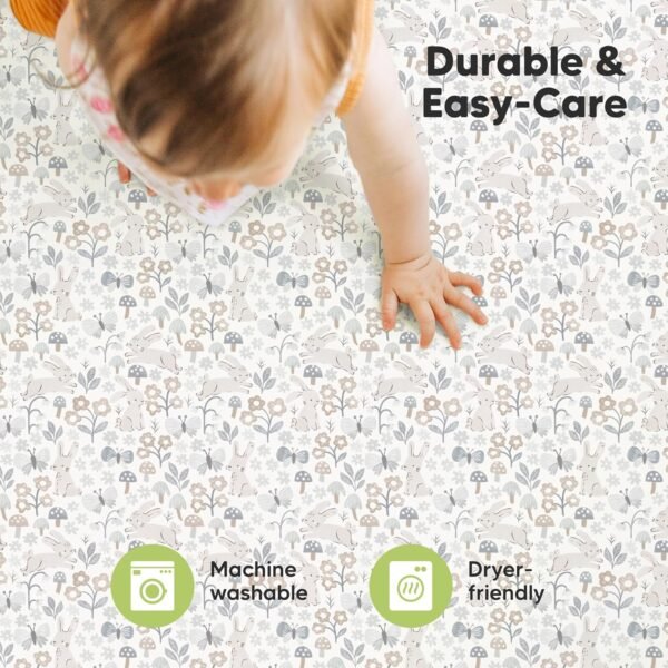 2-Pack Mini Crib Sheets Fitted, Pack and Play Sheets - Organic Cotton Pack N Play Sheets for Pack and Play Mattress, Playard Baby Crib Sheets, Jersey Crib Sheets Neutral for Boys, Girls (Dragon Tale) - Image 7