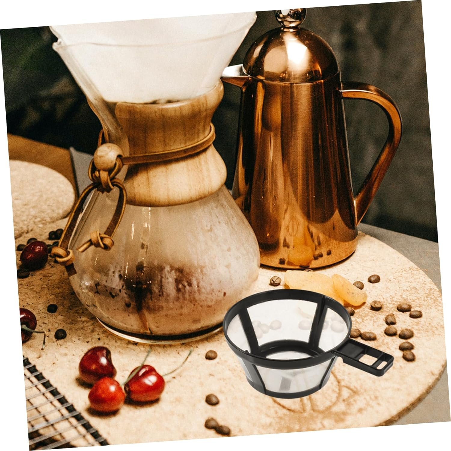 HOMSFOU Water Purifiers Water Clarifier Coffe Filter Coffee Pot Filter Coffee Mesh Basket Coffee Makers Coffee Pod Maker Filter Screen Reusable Coffee Pot Accessories Coffee Filter Nylon - Image 8