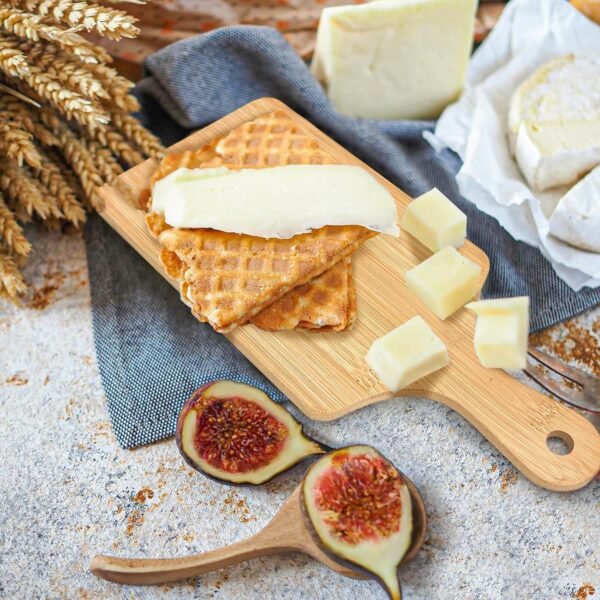 30 Pcs Cutting Boards with Handle 11" x 5" Wood Chopping Board Bulk Charcuterie Wooden Boards Laser Engraving Serving Tray Bulk for DIY Christmas Wedding Housewarming Gift Cooking Decor (Bamboo) - Image 5
