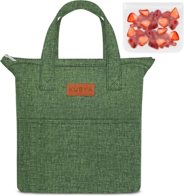Lunch Box for Women, Lunch Bag for Women Men Adult Simple Lunchbox Reusable Insulated Lunch Boxes Large Capacity LunchBag, with Food Storage Bags for Work, Office or Picnic