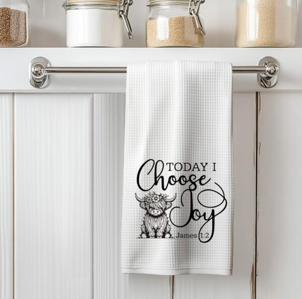 Highland Cattle Kitchen Towels, Christ Kitchen Towels, Funny Kitchen Towels for Women, Highland Cow Gifts Hand Towels, Highland Cow Decor Dish Towels Tea Towels, Cow Kitchen Decor, 16x24 Inch - Image 5