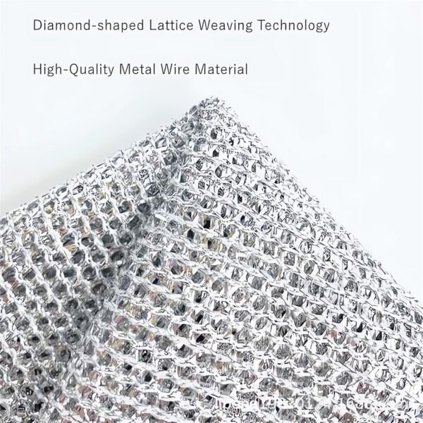 Multipurpose Wire Dishwashing Rags for Wet and Dry - 2024 New Dish Cloths for Washing Dishes, Steel Scrubbers for Cleaning Dishes, Chain Mail Scrubber Cast Iron, Non Scratch Scrubbing Pads (2PCS) - Image 6