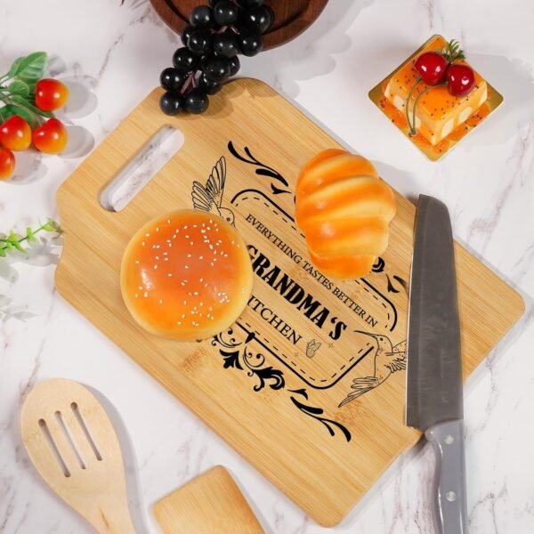 Gifts for Grandma, Grandma's Birthday Gifts, Engraved Bamboo Cutting Board 11"L x 8.5"W x 0.39"Th - Best Grandma Gifts from Daughter Son for Grandmas Birthday, Thanksgiving, Christmas. - Image 6