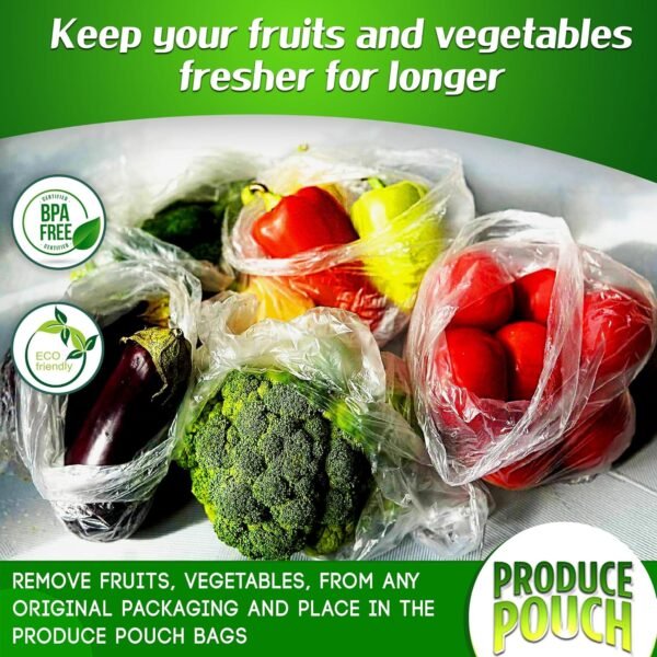 30-Pack (15M, 15L) - Reusable Produce Bags For Refrigerator, Keeps Fruits, Vegetables & Herbs Fresh Longer, Reusable Vegetable Bags with Twist-Ties, Extend Shelf Life - Image 8