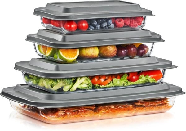 Sorbus Glass Meal Prep Containers - Premium Dishwasher & Oven Safe Food Storage Set | BPA-Free Airtight Glass Lunch Containers | Perfect for Meal Planning, Portion Control & Healthy Eating