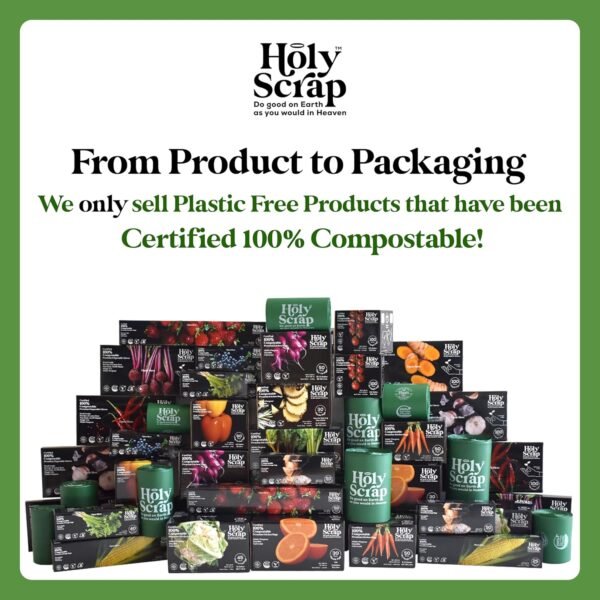 Medium Compostable Trash Bags - 6-8 Gallon, 50 Pack | Odorless, Plastic-Free & Decomposing Kitchen, Bathroom & Countertop Garbage Bags & Liners | Thick Bin Bags for Green & Food Waste - Image 5