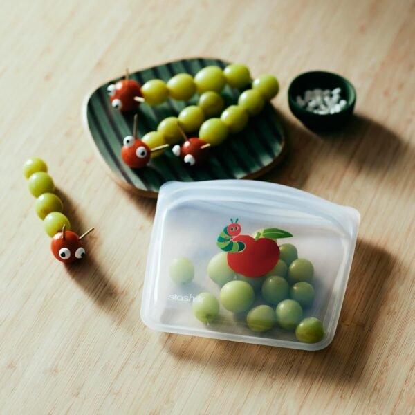 Stasher x the World of Eric Carle Premium Silicone Reusable Food Storage Bags, 3-Pack | Multi-Use Food Storage Bags, Lunch Bag, Travel Containers | BPA Free, Leak-free, Dishwasher-Safe, Eco-friendly - Image 2