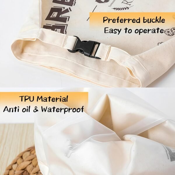 Homemade Sourdough Bread Bags: Reusable, Eco-Friendly Beeswax Bread Storage Containers for Fresh Loaves 2-Pack - Image 4