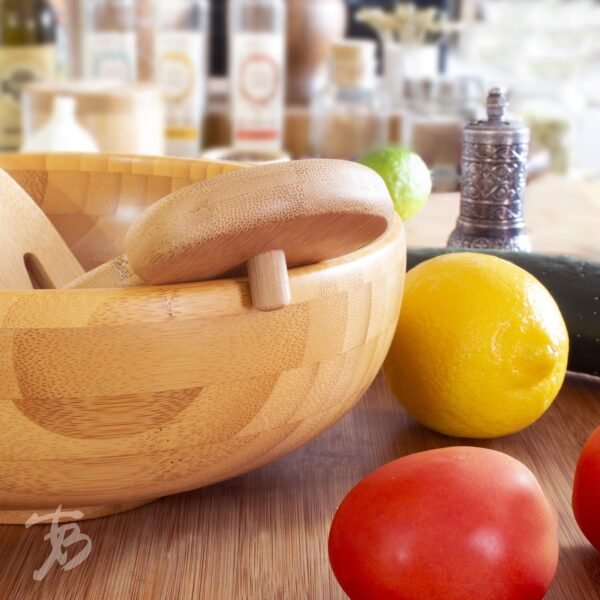 Totally Bamboo Salad Hands, Set of 2 Bamboo Wood Salad Servers, Great for Tossing and Serving Salad, Pasta and More - Image 3