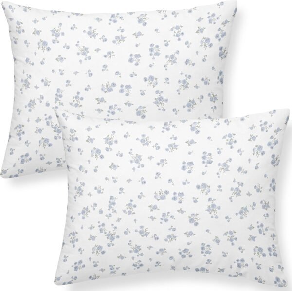 Makemake Organics Organic Toddler Pillowcase (Set of 2) GOTS Certified Organic Cotton Pillowcase - Ultra Soft Breathable Fits 13x18 Boys Girls Neutral Unisex (14"x19", Mini Roses) - Image 3