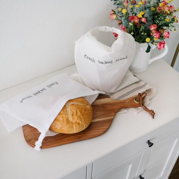 Reusable Bread Bags for Homemade Bread | 2-Pack 13"W x 18"H Plastic Reusable Bread Bag w/Food Grade Liner, Metal Zipper & Buckle | Freezer Safe, Machine Washable Sourdough Bread Storage - Image 8