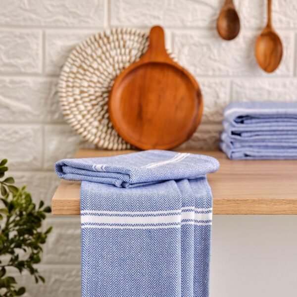 Kitchen Towels 100% Cotton, 6-Pack, Premium Dish Towel for Drying Dishes, 14”x 25” Ultra Soft & Super Absorbent, Hand & Tea Towels for Kitchen, Quick Drying Dish Towel - Royal Blue - Image 2