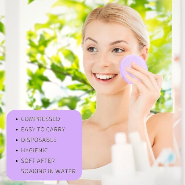 240 Counts PVA Facial Sponges for Estheticians - Compressed Facial Sponges - Compressed Sponges - Facial Sponge - Face Sponges for Cleansing - Disposable Face Sponges - Face Wash Sponge - Image 7