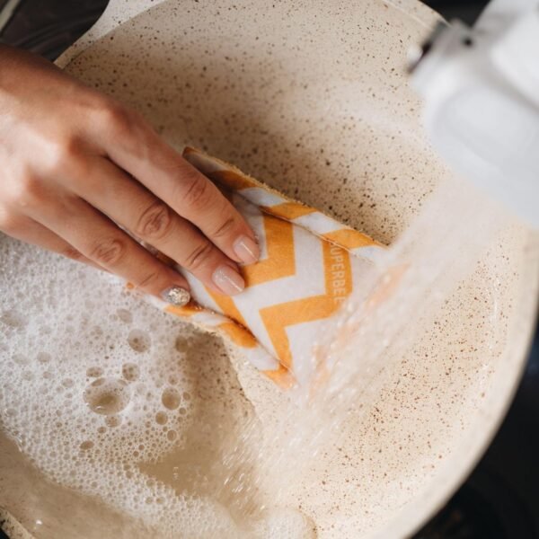 SUPERBEE Natural Kitchen Sponges 10 Pack - Plant-Based Biodegradable Loofah Dish Sponge - Eco-Friendly, Zero-Odor, Cleaning Dirty Dishes, pots, and Pans, Cleaning - Plastic-Free Sponge - Image 6