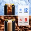 AGH 16oz Stainless Steel Can Tumbler with Lids and Straws,Double wall Golden Electroplate Drinking Can Cups,Reusable Water Tumbler with Lids For Ice Coffe Smoothie Juice,Black,4pack. - Image 4