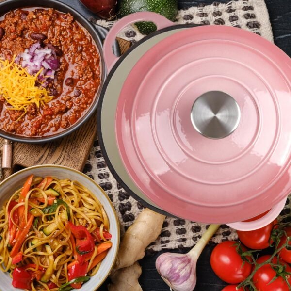 3 Quart Enameled Cast Iron Dutch Oven Pot with Lid, Oven Safe up to 550° F & Dishwasher Safe, Sturdy Dutch Oven Cookware - Image 5