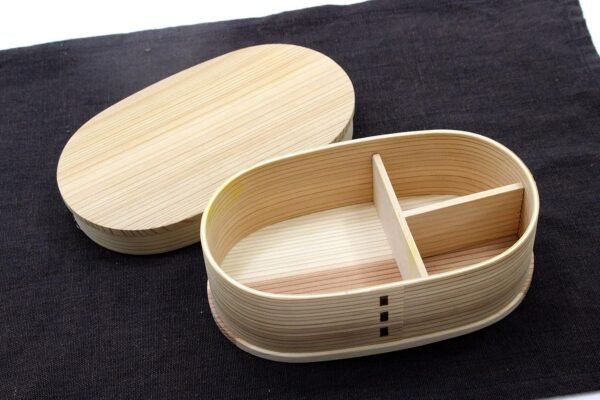 Castle Enterprise Natural Wood Absorbs Moisture and Eat Delicious, White Wood, Handmade, Bendowappa Bento Box, Natural - Image 3
