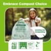 13 Gallon Compostable Trash Bags with Drawstring Tie, Heavy Duty Extra Thick 1 Mil, 49.21 Liter, 30 Bags, Tall Kitchen Food Scrap Waste Bag, BPI and OK Compost Home Certified, ASTM D6400 - Image 7