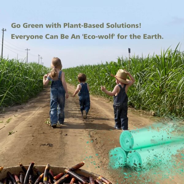 Small Compost Bags 1.2 Gallon Small Trash Bags, 100 Count Compostable Trash Bags Small Biodegradable Trash Bags for Kitchen Bathroom Office Fit 4.5-5 Liter Small Trash Can, Green - Image 7