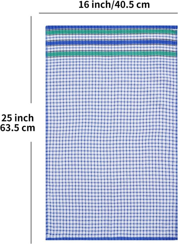 Large Kitchen Dish Towels, 16 Inch x 26 Inch Bulk Absorbent Cotton Kitchen Towels, 4 Pack Bright Colorful Tea/Bar Towels for Washing Drying Dishes and Household - Image 5