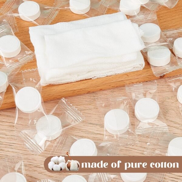 Juexica 1000 Pcs Mini Compressed Paper Towels Disposable Travel Coin Tissues Cotton Face Washcloths Portable Individual Wrap for Outdoor Camping Beauty Salon - Image 6