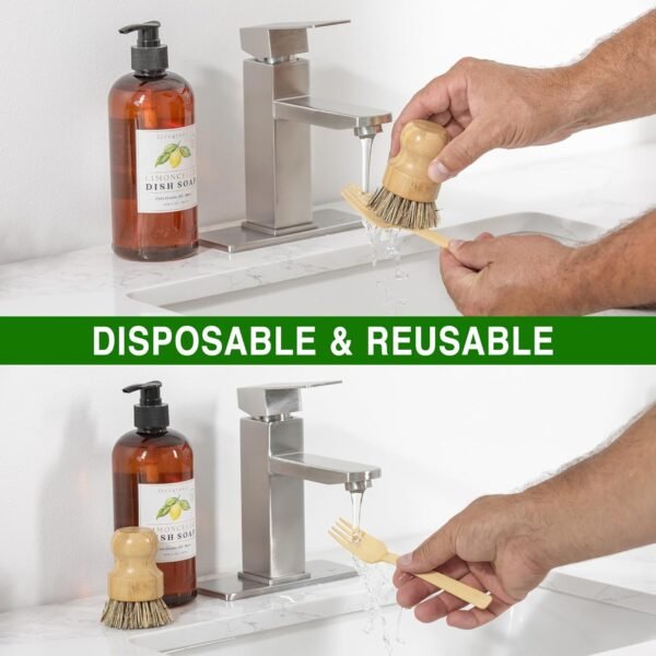 Disposable Bamboo Forks, 100-Count Set; BPA Free Splinter-Free Biodegradable & Ethically Sourced Compostable Cutlery Perfect for Appetizers and Cocktails - Bamboo Forks Disposable - Image 4