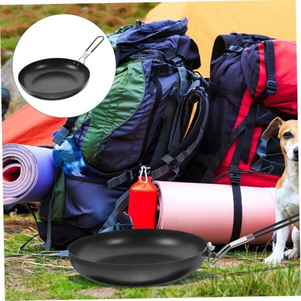Camping Pan Wok Griddle Plate Camping Frying Pan Nonstick Cooker Grill Pan Frying Pans Curry Pan Titanium Frying Pan Camping Kettle Monkey Cooking Pans Baking Dishes Iron - Image 6