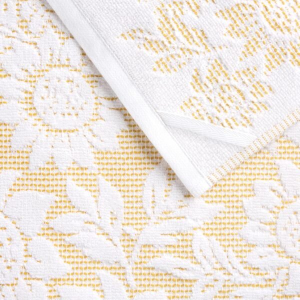 Martha Stewart Woodland Harvest Jacquard Sunflowers Kitchen Towel 2-Pack Set, 100% Cotton with Absorbent Honeycomb Texture, Decorative Kitchen Towels, Yellow, 16"X28" - Image 4