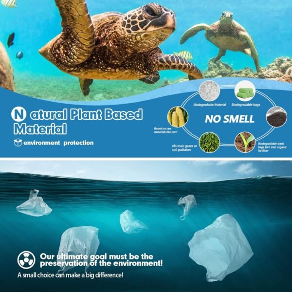 110 Counts Aklyaiap Small Trash Bags Biodegradable, Extra Thick & Strong 4 Gallon Trash Bag Green, Unscented Small Garbage Bags, Easy Tearing Waste Basket Liners for Kitchen, Bathroom, Bedroom, Office - Image 5