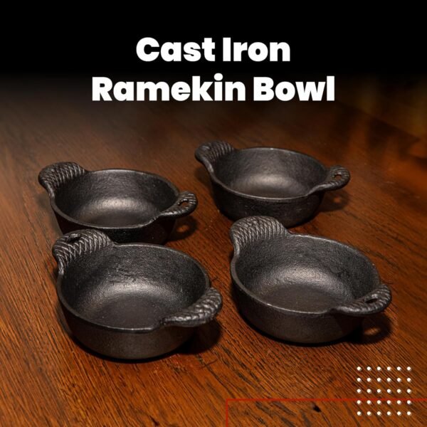 Mini Cast Iron Skillet Set of 4 – 12 Oz Capacity - Image 5