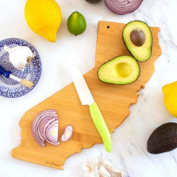 Totally Bamboo Destination California State Shaped Serving and Cutting Board, Includes Hang Tie for Wall Display - Image 5
