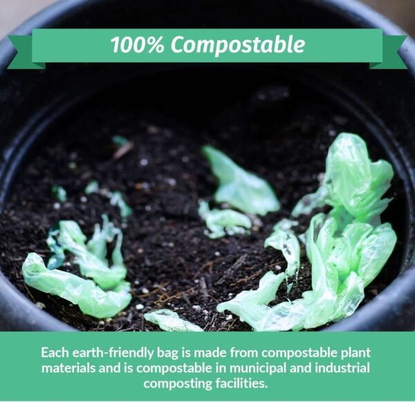 Reli. Compostable 13 Gallon Trash Bags | 150 Count Bulk | ASTM D6400 | Green | Eco-Friendly | For Compost - Image 2