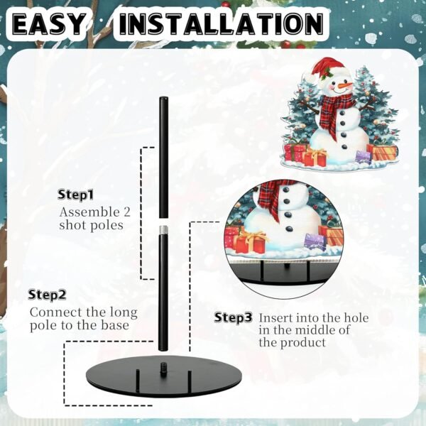 Snowman Paper Towel Holder, Christmas Decoration for Kitchen Home Bathroom, Metal Stand Paper Towel Holder Stand Large, Fall Towels Paper Holder for Countertops Farmhouse Decor - Image 4