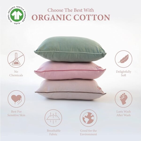 Pharmedoc Little Garoo Toddler Pillow with Pillowcase – 14x19 Pillow – Mocha Organic Cotton Toddler Pillows for Sleeping, Kids Pillow, Travel Pillows for Sleeping, Mini Pillow, Toddler Bed Pillows - Image 4
