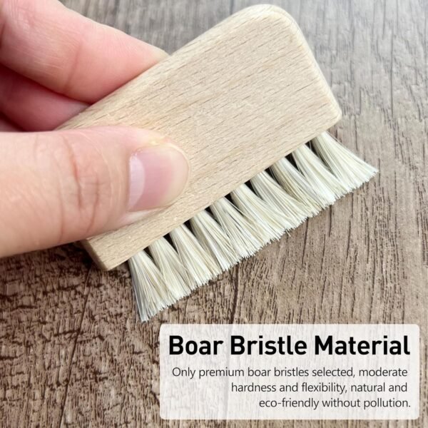 Natural Beech Wood Nail Brush Non-Slip Hand and Toenail Cleaning Brush Compact and Durable Bristle Scrub for Home and Travel - Image 6