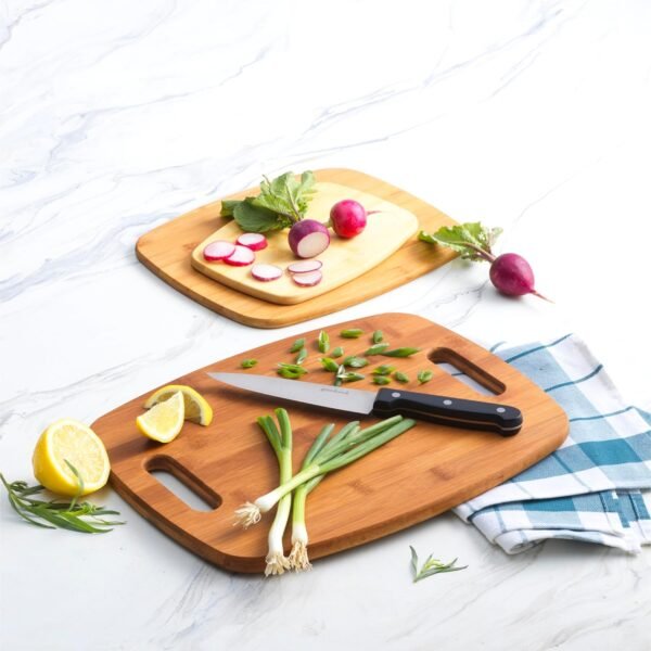 GoodCook Bamboo Cutting Board 3-Pack, Eco-Friendly Knife-Friendly Boards, 6x9-Inch, 9x12-Inch, 11x15-Inch, Durable and Moisture Resistant, Perfect for Food Prep and Serving - Image 5