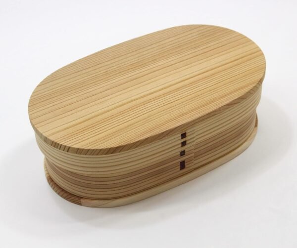 Castle Enterprise Natural Wood Absorbs Moisture and Eat Delicious, White Wood, Handmade, Bendowappa Bento Box, Natural - Image 2