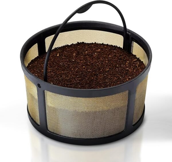 8-12 Cup Reusable Filter Basket With Mesh Bottom Fits Keurig K-Duo Essentials and K Duo Brewers Machine - Permanent Filter Replacement for Mr Coffee Gold Basket-Style Filters 1-Pack