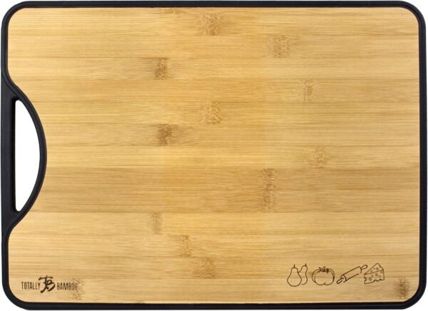 Totally Bamboo Poly-Boo Double Sided Bamboo and Poly Cutting Board, 15" x 11", BPA Free - Image 2