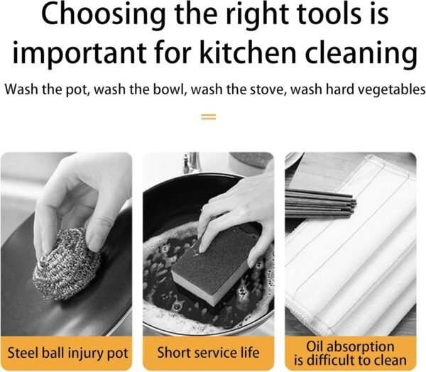 Natural Sisal Dish Washing Brush Bamboo Round Scrub Brush Pots Pans Vegetables Household Cleaning Brush… (Sisal) - Image 2